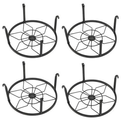 4 Pack 9inch Black Metal Plant Stands Heavy Duty Plants Holder Flower Pot Stand