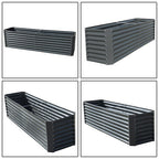 8x2x2 Ft Metal Raised Garden Beds Metal Planter Box Easy Assembl
