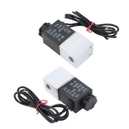 2PCS 1/4" Fast Response Electric Air Water Solenoid Valve 12V DC Normally Closed