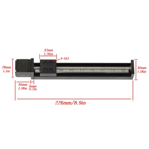 150mm Effective Travel Length Mini Guide Lead Screw T6x1 w/ NEMA11 Stepper Motor