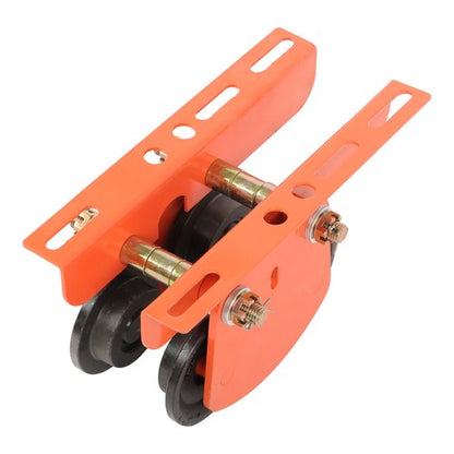 2200lbs/1 Ton I-Beam Manual Trolley Double Wheels 2.68"-4.33" Adjustable