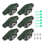 6PCS UCP201-8 Pillow Block Bearing 1/2"Bore 2 Bolt Cast Iron Base Self Alignment