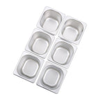 6 Pack 6 Inch Deep Thickened 1/6 Size Stainless Steel Steam Table Pans