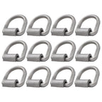 1/2 Inch Heavy Duty Weld-On Forged D Ring Fracture Strength 12,000lbs (12 Pack)