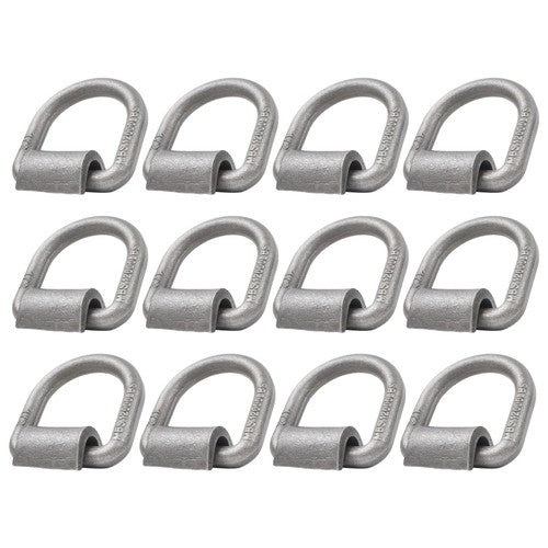 1/2 Inch Heavy Duty Weld-On Forged D Ring Fracture Strength 12,000lbs (12 Pack)