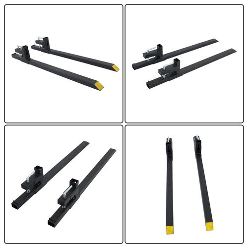 60" 2000 LBS Clamp on Pallet Forks Tractor Bucket Forks