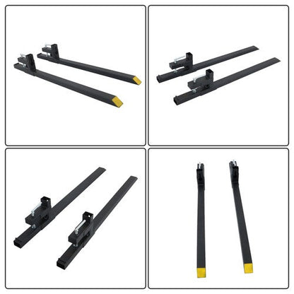 60" 2000 LBS Clamp on Pallet Forks Tractor Bucket Forks