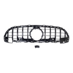For Mercedes Benz C200 C300 2022-2024 W206 Gloss Black Front Bumper Grille Grill