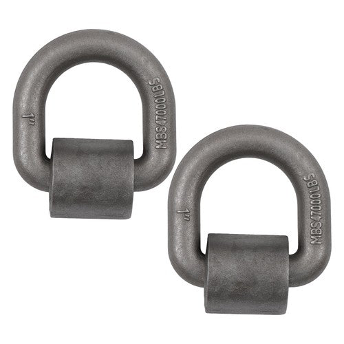2 Pack 1" Weld On Forged D Ring with Welding Clip 47,000 LBS Fracture Strength