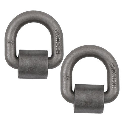 2 Pack 1" Weld On Forged D Ring with Welding Clip 47,000 LBS Fracture Strength