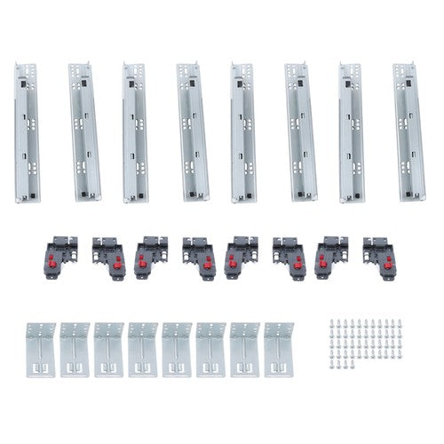 4 Pairs Undermount Drawer Slides 12 inch Undermount Soft Close Drawer Slides