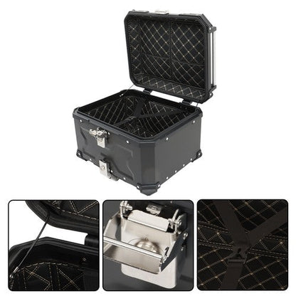 Motorcycle 36L Side Case Hard Saddlebag + 55L Top Case Tail Box Luggage New