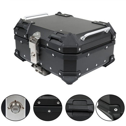 22L Black Motorcycle Luggage Waterproof Tail Box Scooter Trunk Storage Top Case