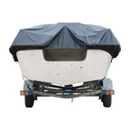 Boat Cover Fishing V-Hull Runabout Trailerable Black Waterproof 11-13ft New