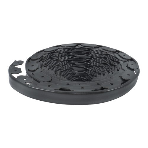 Garden Edging Landscape Edging with 64 8in Spikes for Lawn 1.5 Inch 100FT Black