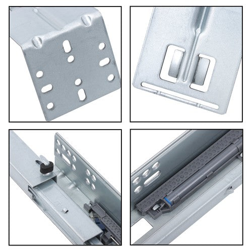 4 Pairs Undermount Drawer Slides 12 inch Undermount Soft Close Drawer Slides