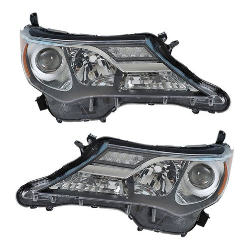 Fit For Toyota RAV4 2013 2014 2015 LH+RH Headlight Headlamps Clear Lens Halogen