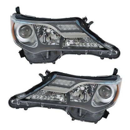 Fit For Toyota RAV4 2013 2014 2015 LH+RH Headlight Headlamps Clear Lens Halogen