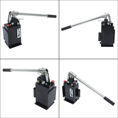 Hydraulic piston hand pump with valve for double acting cylinder 2.7 CID 3 Quart