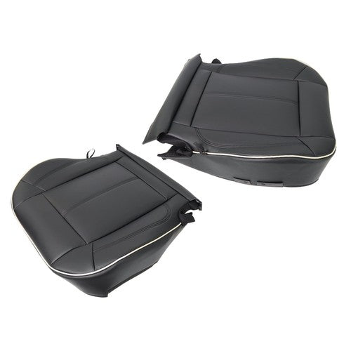 Driver&passenger Bottom Seat Cover Fit For Hummer H3 2006-2010 Black Leather