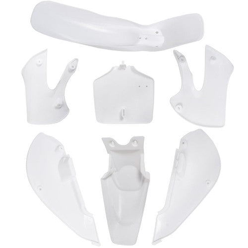 For Kawasaki KX 65 KLX 110 DRZ110 Suzuki RM65 Plastic Fender Fairing kit White