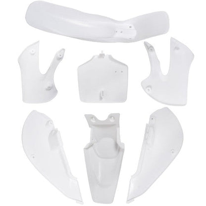 For Kawasaki KX 65 KLX 110 DRZ110 Suzuki RM65 Plastic Fender Fairing kit White