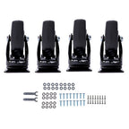 4 Inch Universal Heavy Duty Swivel Caster Wheels �� 4 with Brakes Black