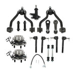 17pcs For Chevy K1500 Tahoe Front Upper Control Arm Wheel Hub Bearing Suspension