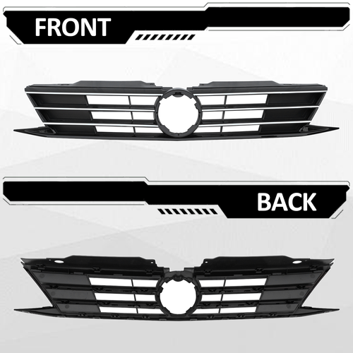 Front Bumper Chrome Grille Grill for 2015-2018 for VW for Volkswagen Jetta