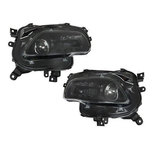 Left + Right Side Front Headlights Headlamps For Jeep Cherokee 2014-2018 Clear