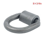 8 Pack 3/4" Heavy Duty Weld On Forged D Rings with Welding Clips, 26,500 lbs