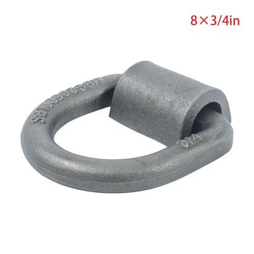 8 Pack 3/4" Heavy Duty Weld On Forged D Rings with Welding Clips, 26,500 lbs