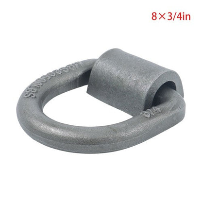 8 Pack 3/4" Heavy Duty Weld On Forged D Rings with Welding Clips, 26,500 lbs