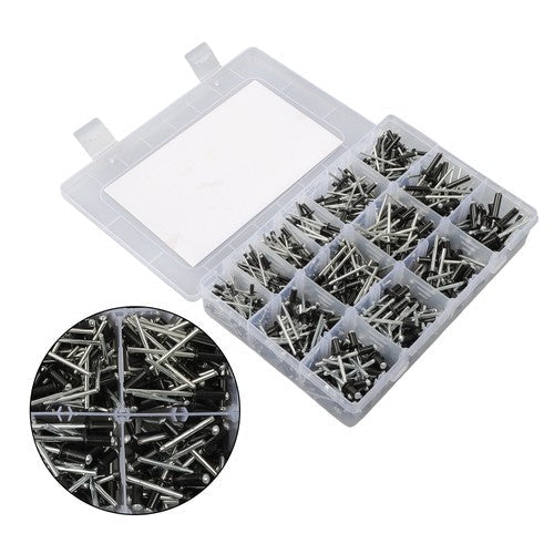 For DIY USE 500 Pcs pop rivets assortment kits 3/32" 1/8" 5/32" 3/16"
