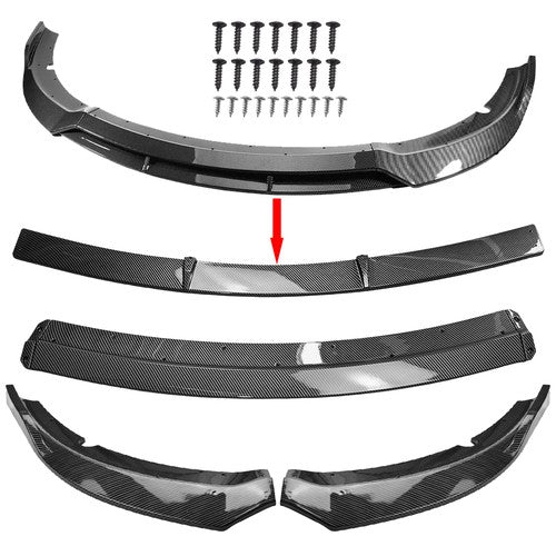 Front Bumper Lip Splitter Spoiler For Dodge Charger SRT 15-23 Carbon Fiber Style