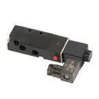 1/8'' 5 Port, 2 Position Pneumatic Solenoid Valve, 110V AC Coil, Air Return
