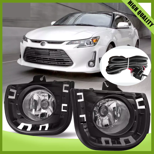 Fog Lights Lamps Pair w/Wiring Switch for 2014-2016 for Toyota Scion TC ZELAS