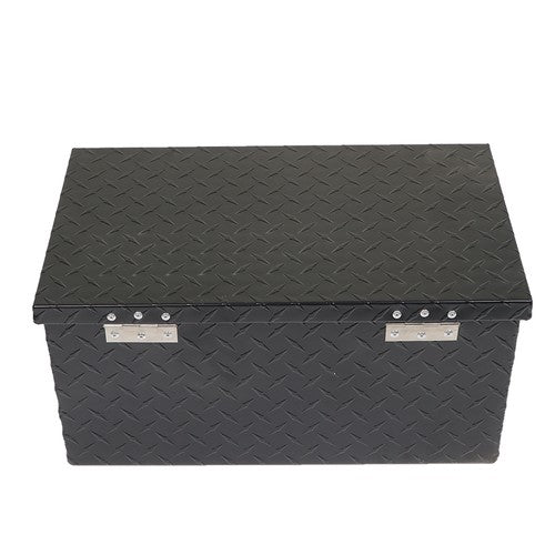For Pickup Trailer Black Aluminum Diamond Plate 20"×12"×9.5" Tool Box w/Keys