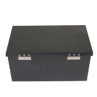 For Pickup Trailer Black Aluminum Diamond Plate 20"×12"×9.5" Tool Box w/Keys