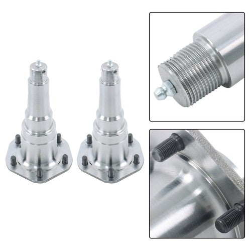 New 2-Pack #42 Weld-On Spindles With Flange Fit For 7,000lb Trailer Axles-2 1/4"