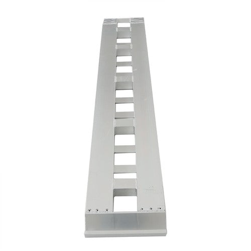 1 Pair 6063 Aluminum Silver 84" × 14" Ramps 6000Lbs Car Trailer Truck Hook End