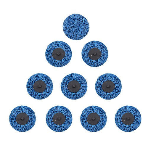 10 Pack 3" Blue Quick Change Easy Strip & Clean Discs For Paint Rust New