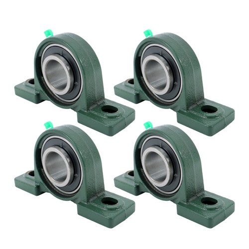 4 Pcs UCP208-24 Pillow Block Bearing Solid Base 1-1/2" Bore Self-Aligning