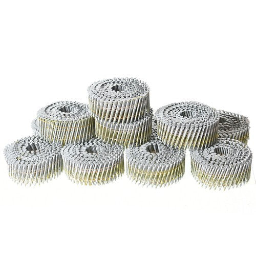 3600Pcs 15Degree Collated Wire Coil Full Round Head Siding Nails 2-1/4” x 0.092”