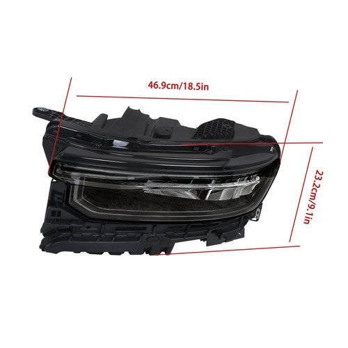 Left w/Animation w/o Leveling Headlight LED DRL For 21-22 Jeep Grand Cherokee