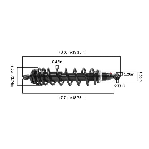 Front Shocks Absorber 2016-2018 For Yamaha Wolverine 700 Monotube