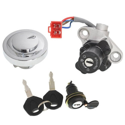 Ignition Switch Fuel Cap Seat Lock Keys For 1999-2016 Yamaha V-STAR 650 1100