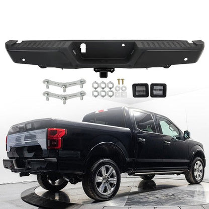 Primered Rear Step Bumper Assembly For Ford F-150 2015-2020 w/ Park & Tow
