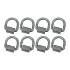 8 Pack 3/4" Heavy Duty Weld On Forged D Rings with Welding Clips, 26,500 lbs