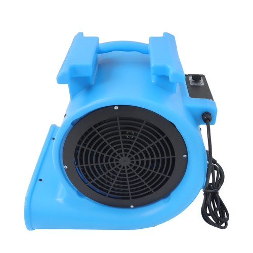 Powerful 1HP 4000CFM 15ft Three-Speed Adjustable Carpet Dryer - Blue Fan